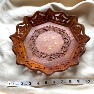 Hand-carved wood dish